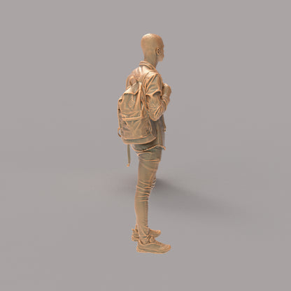 MM503 Young Smart Male Teenager with Bag