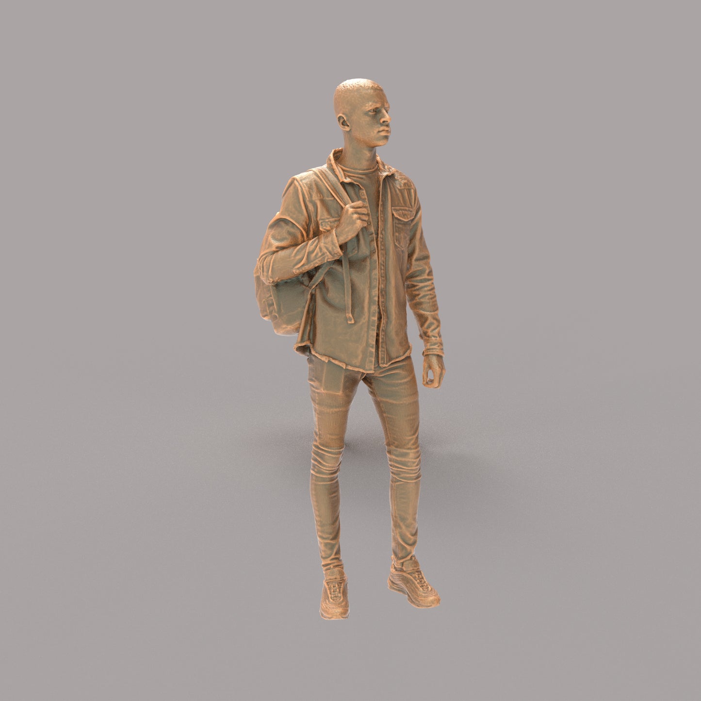 MM503 Young Smart Male Teenager with Bag