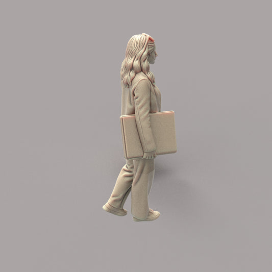 MM4171 Young Female Walking with Folder