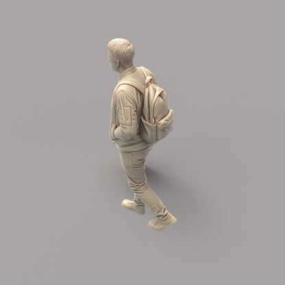 MM4178 Young Male Walking with Backpack