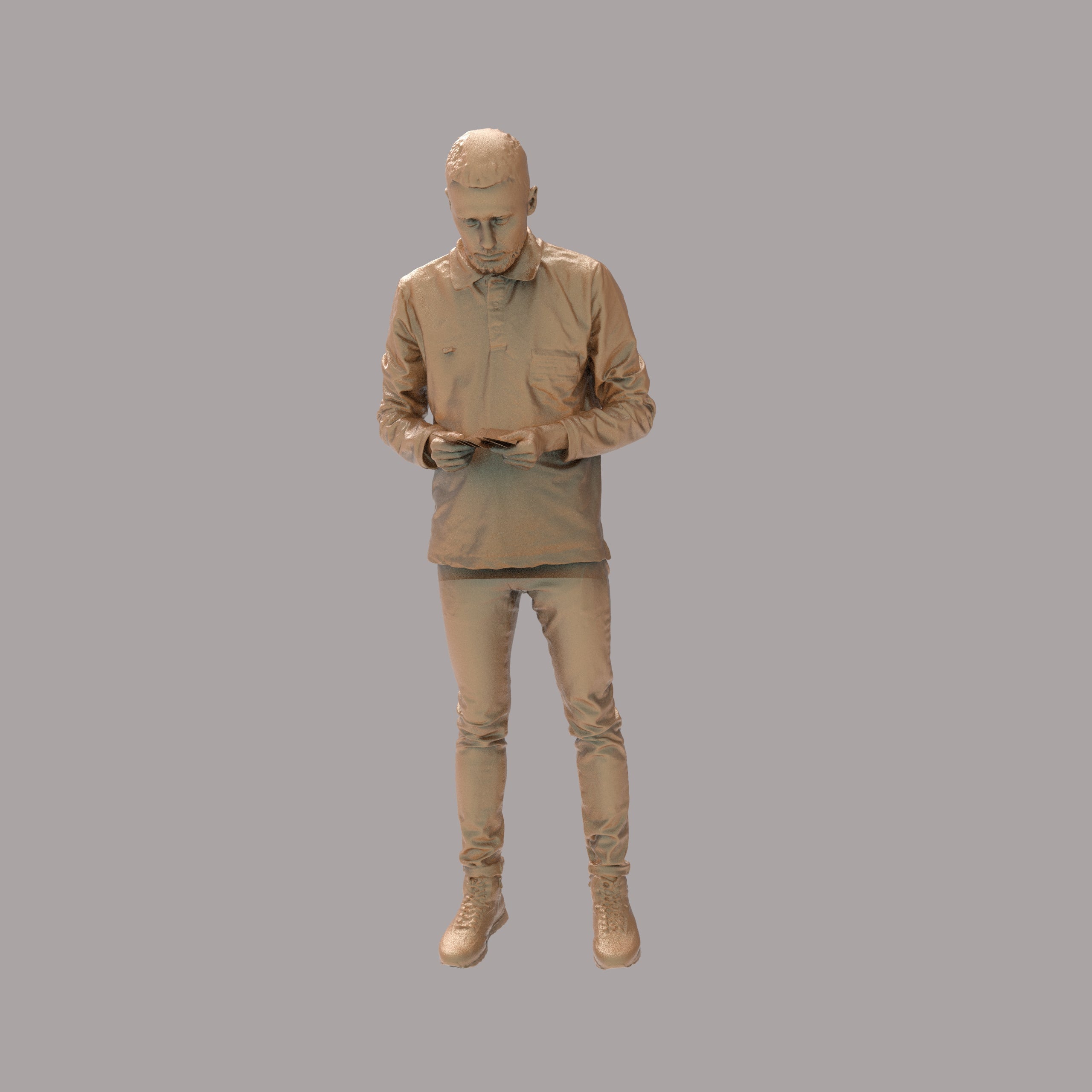 MM2093 Man Counting Money