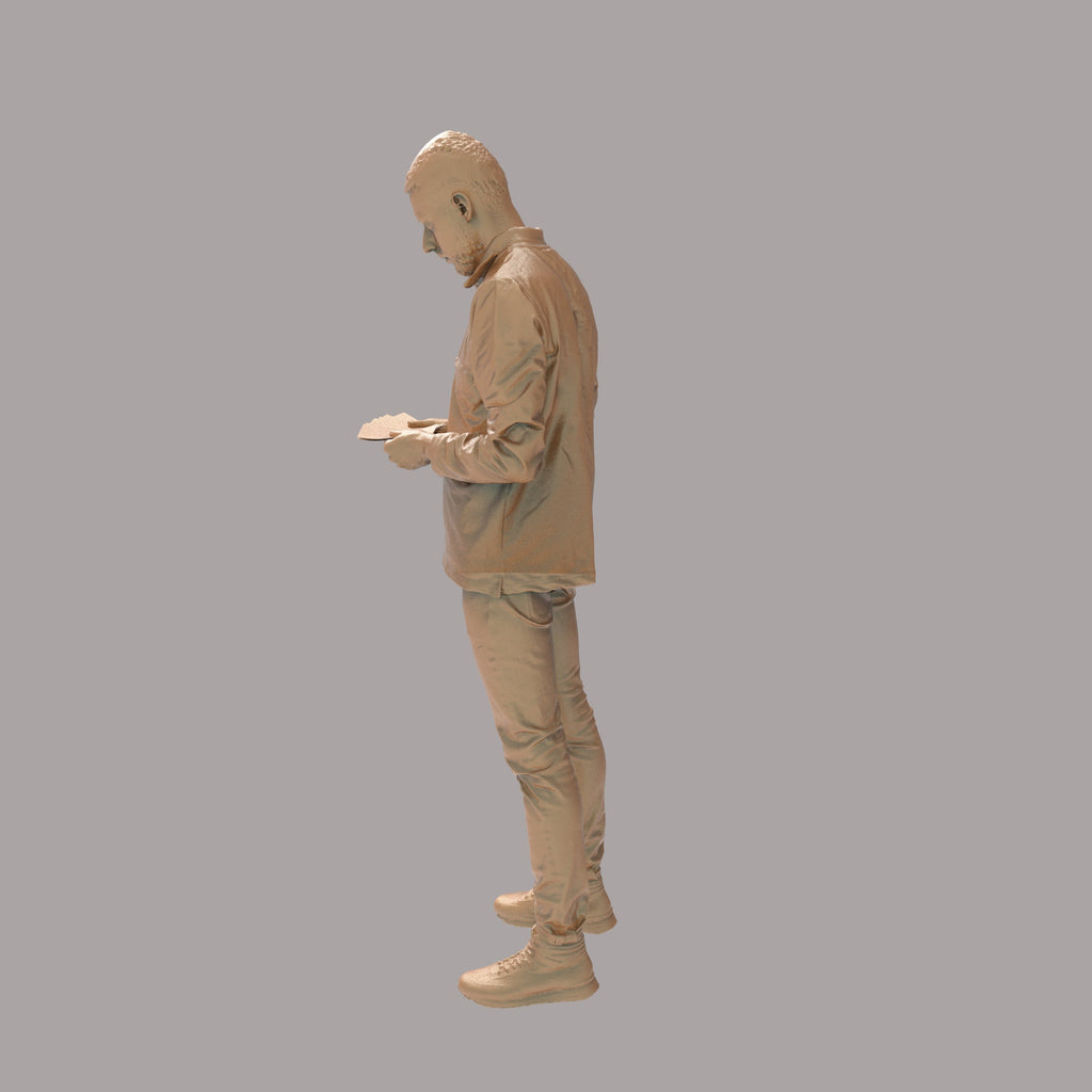 MM2093 Man Counting Money