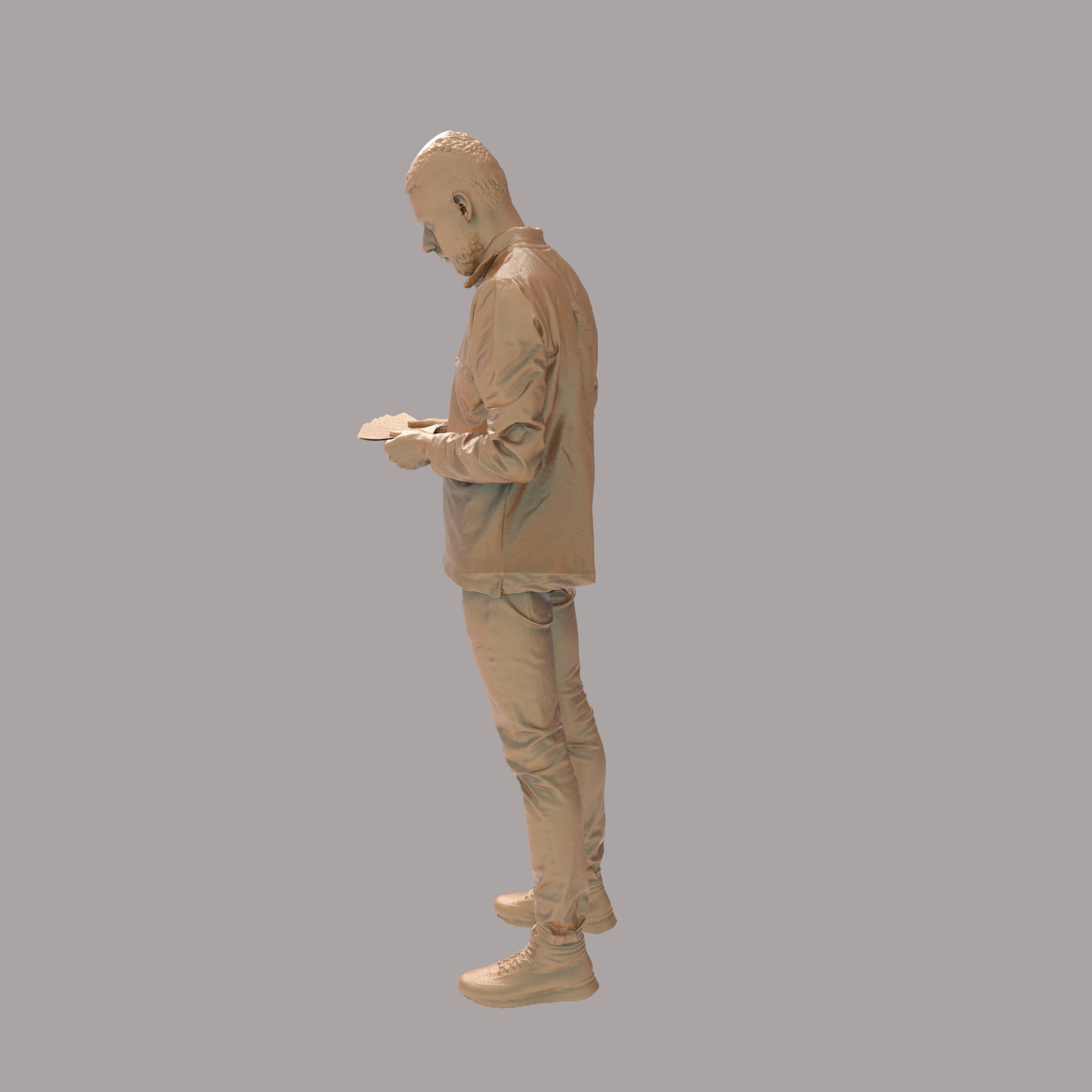 MM2093 Man Counting Money