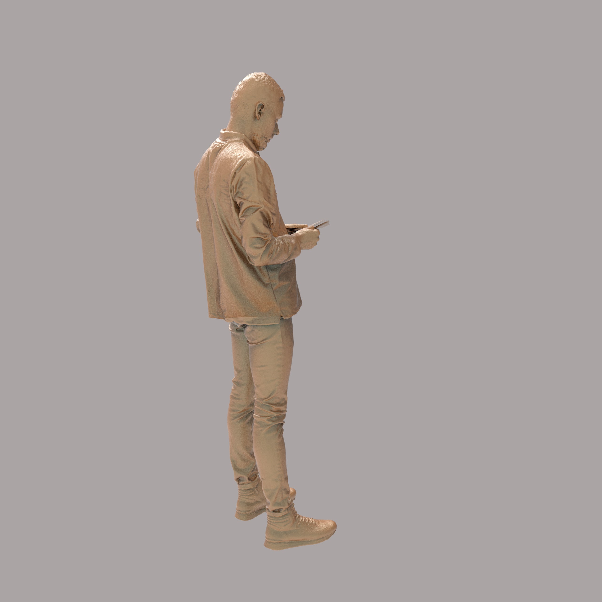 MM2093 Man Counting Money