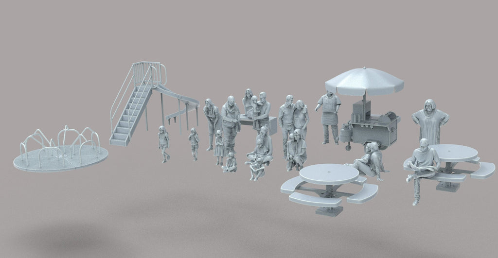 MM1211 Family Park Scene