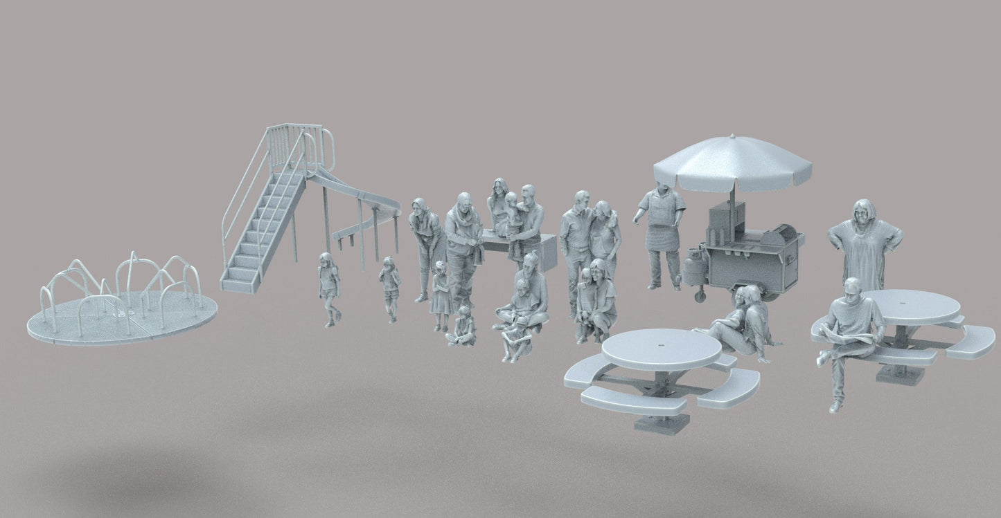 MM1211 Family Park Scene