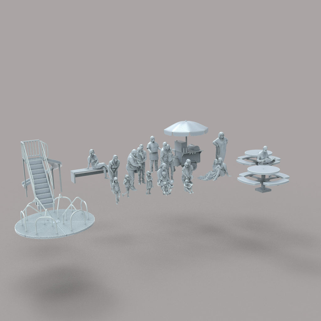 MM1211 Family Park Scene