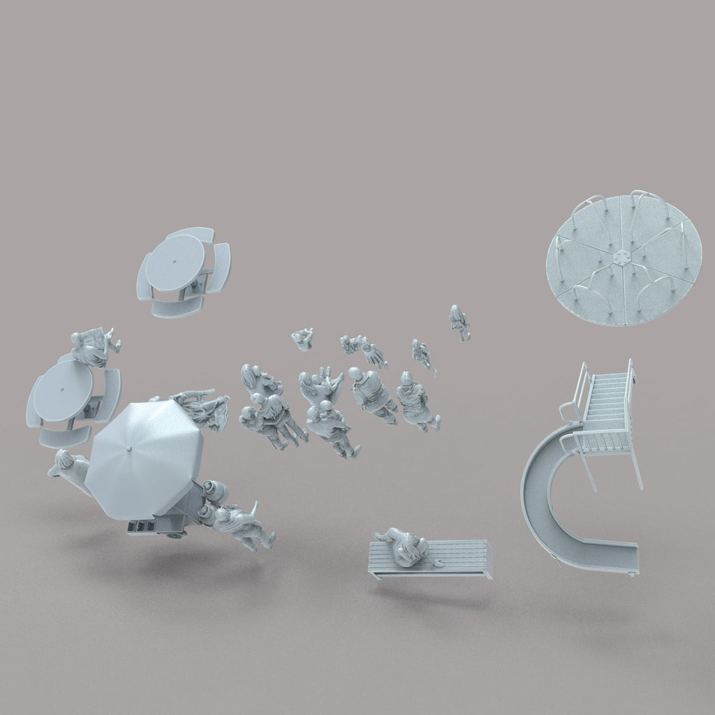 MM1211 Family Park Scene