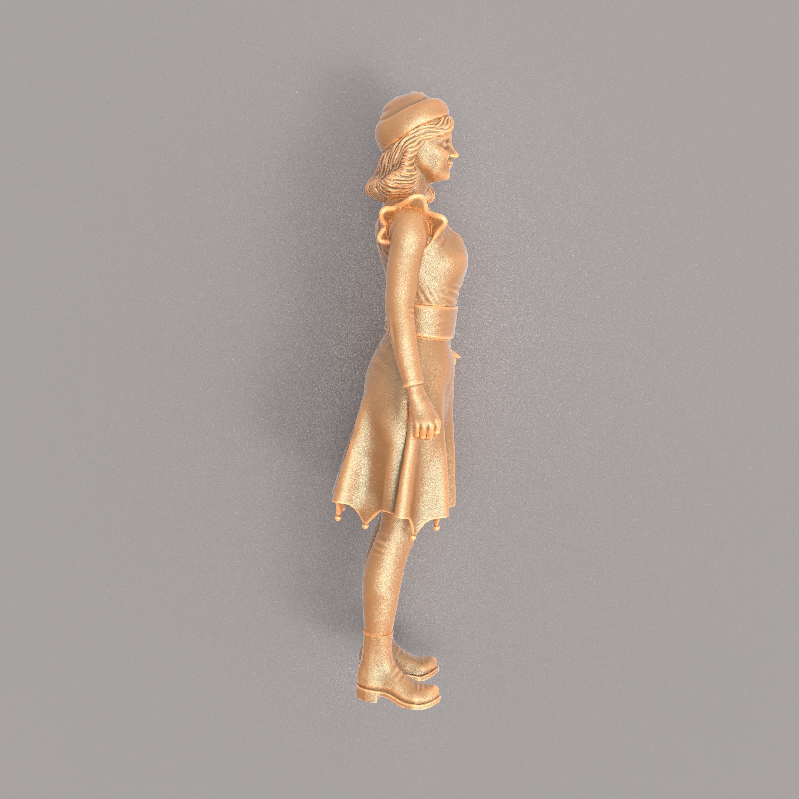 MM581 Female Figure Dressed as Christmas Elf