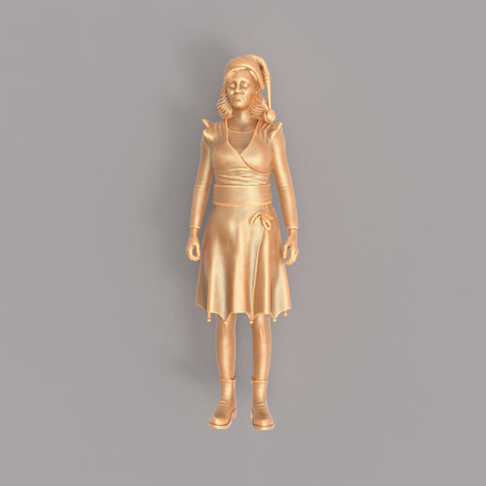 MM581 Female Figure Dressed as Christmas Elf