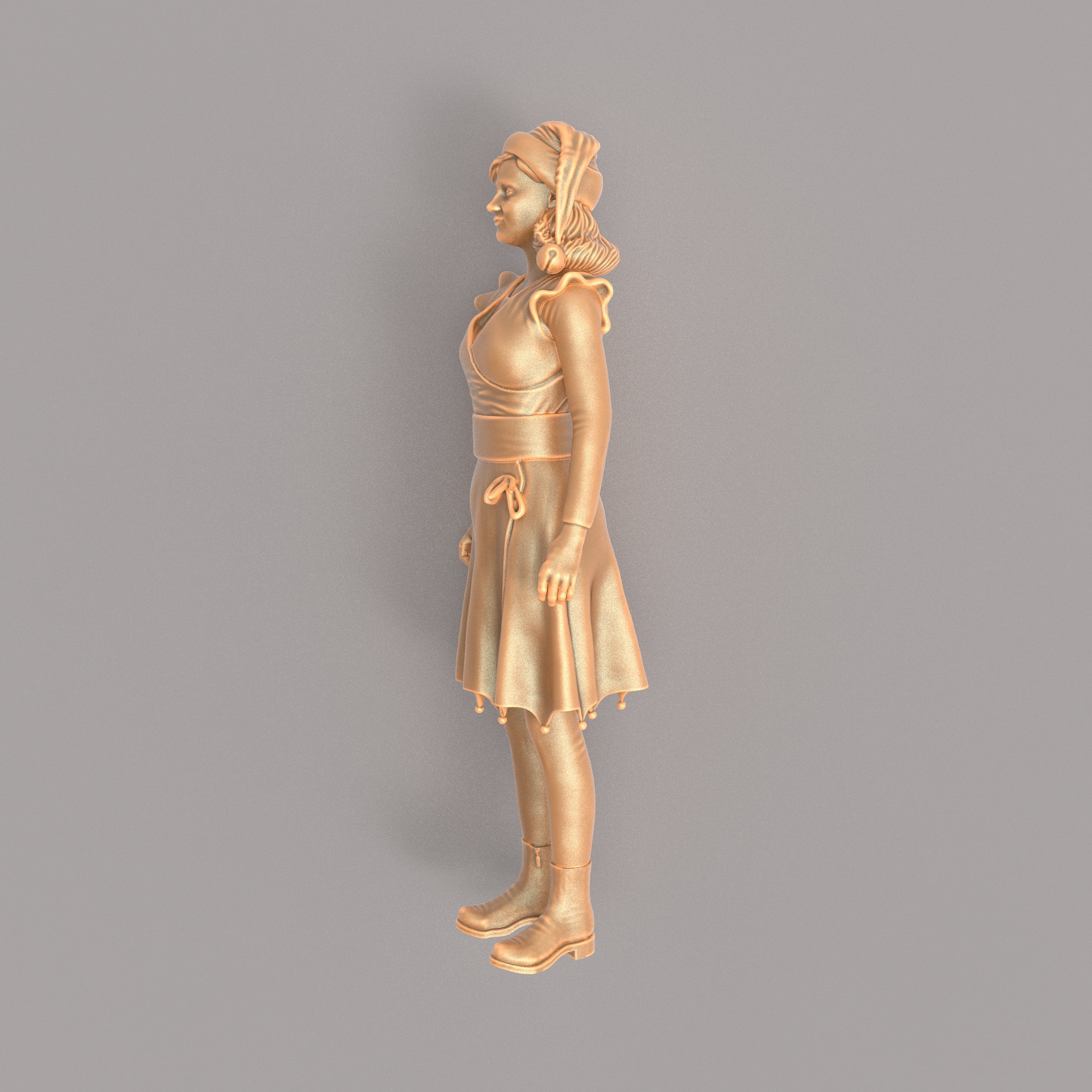 MM581 Female Figure Dressed as Christmas Elf