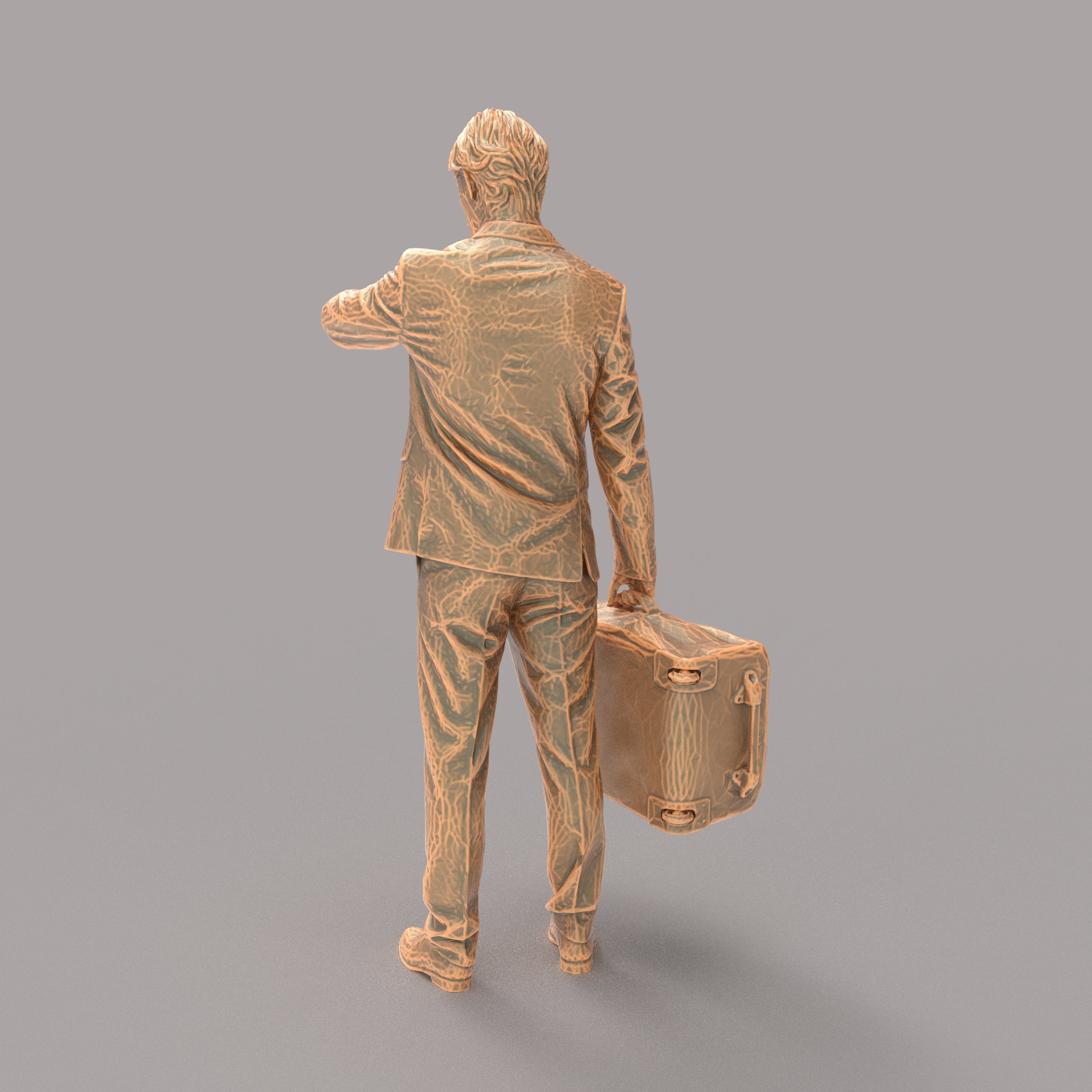 MM706 - Business Man with bag checking time