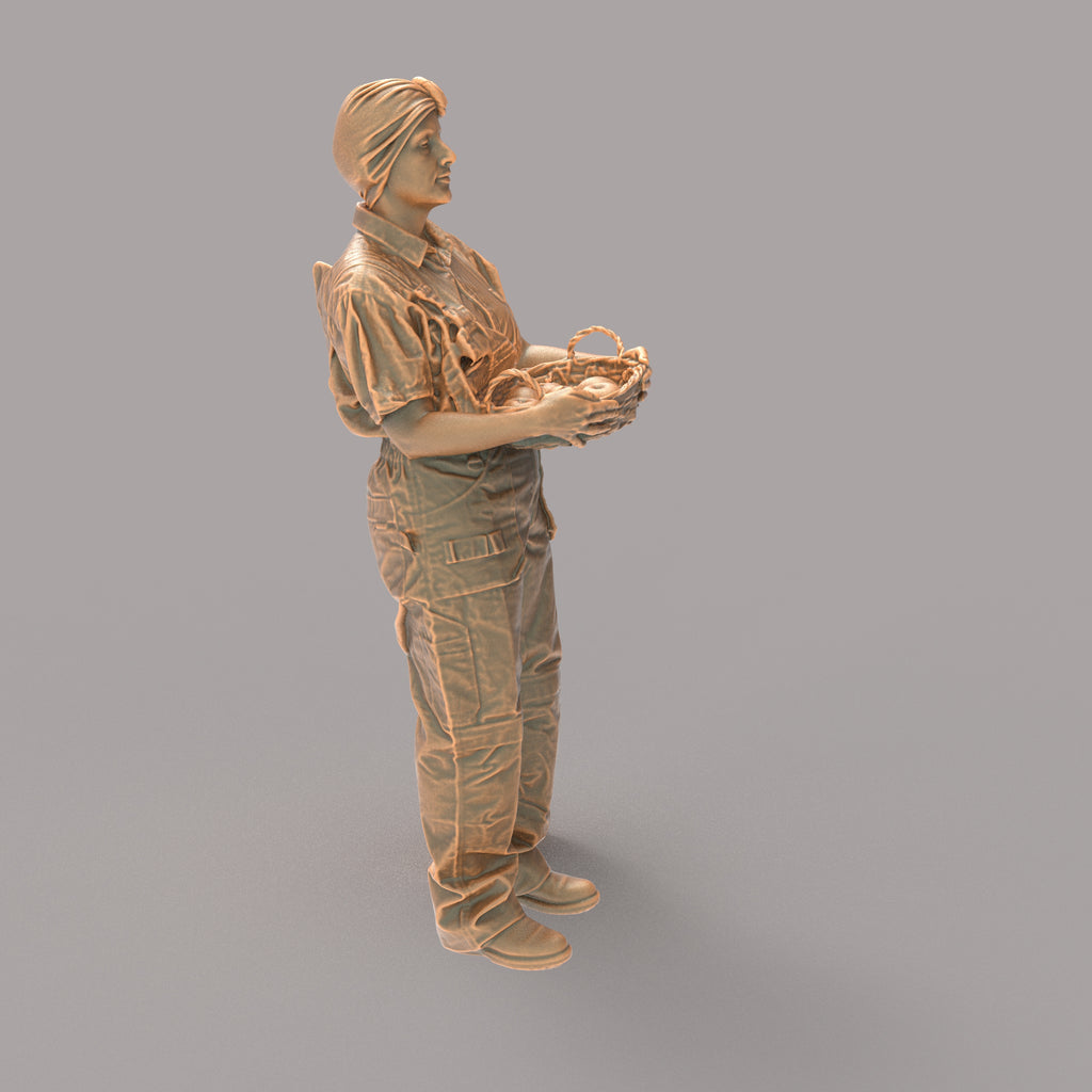 MM2141 Female farmer with basket