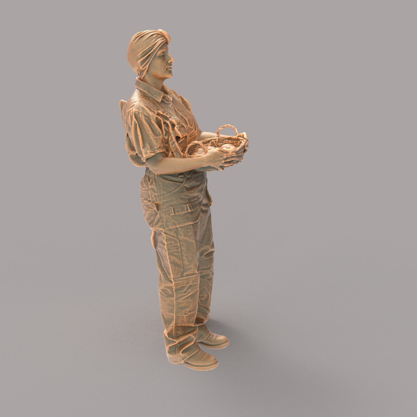 MM2141 Female farmer with basket