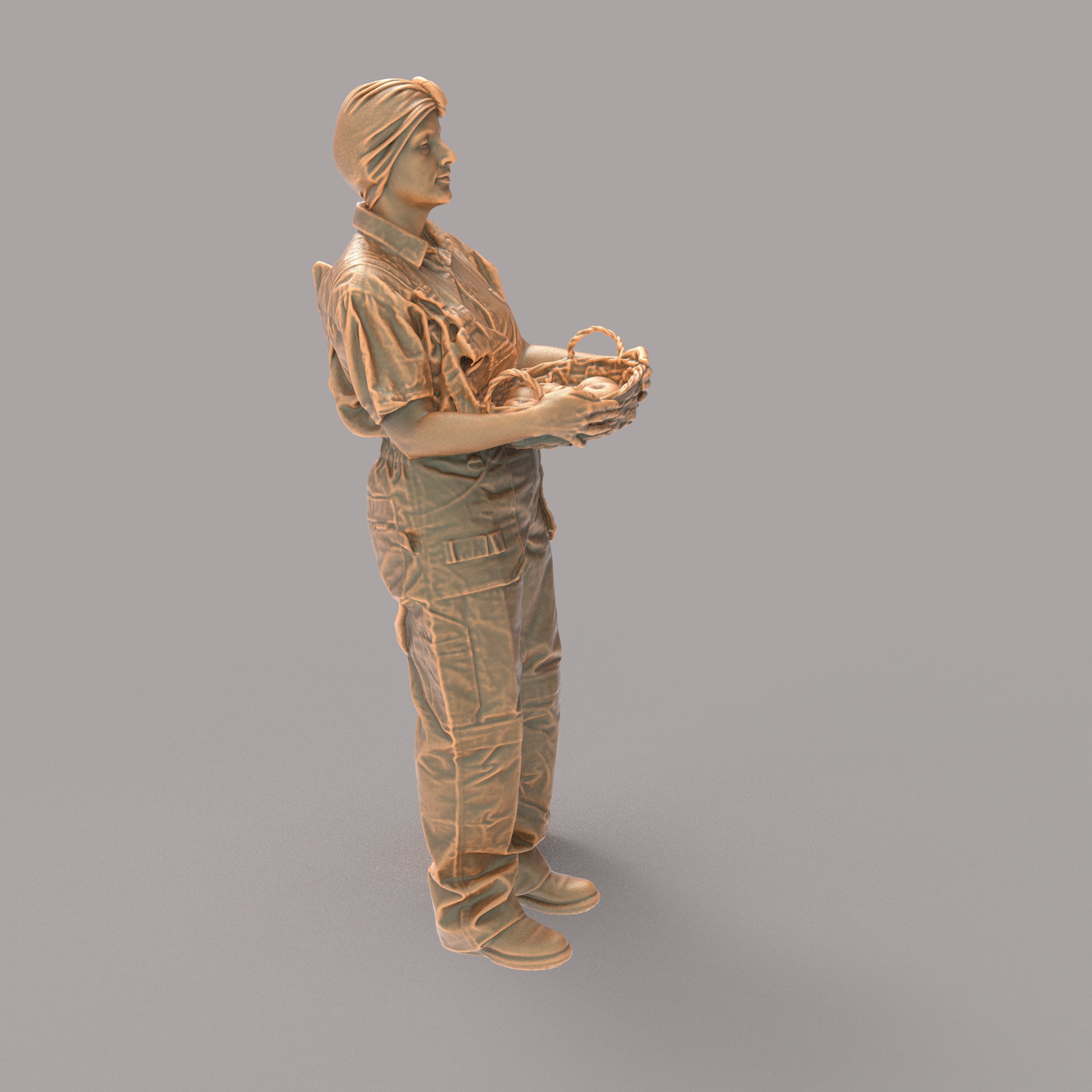 MM2141 Female farmer with basket