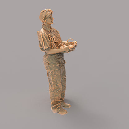 MM2141 Female farmer with basket