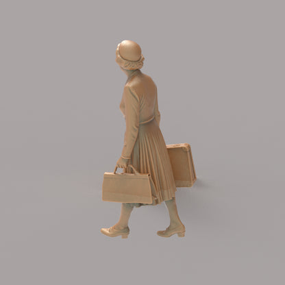 MM2143 1950's Pensioner With Cases