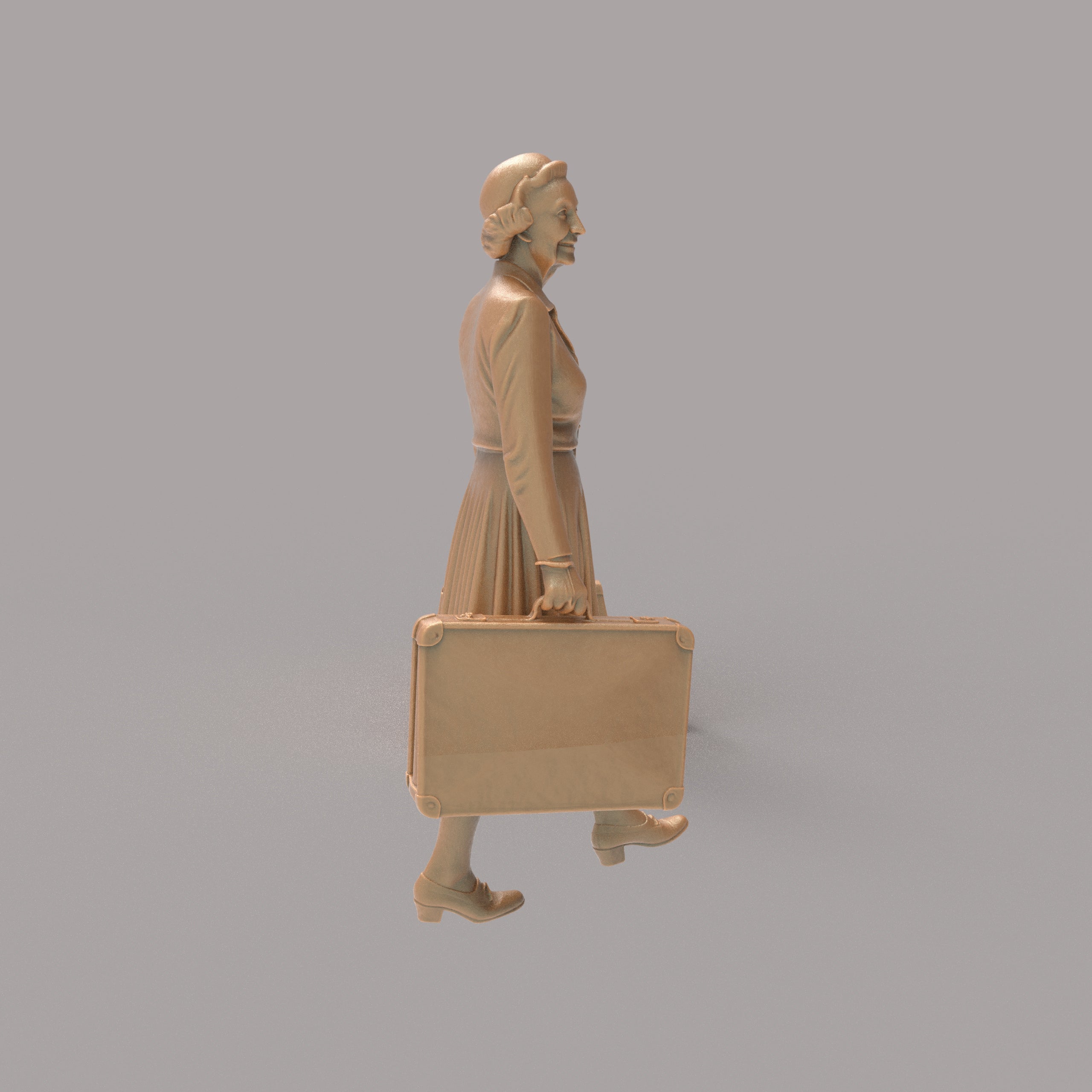 MM2143 1950's Pensioner With Cases