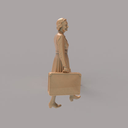 MM2143 1950's Pensioner With Cases