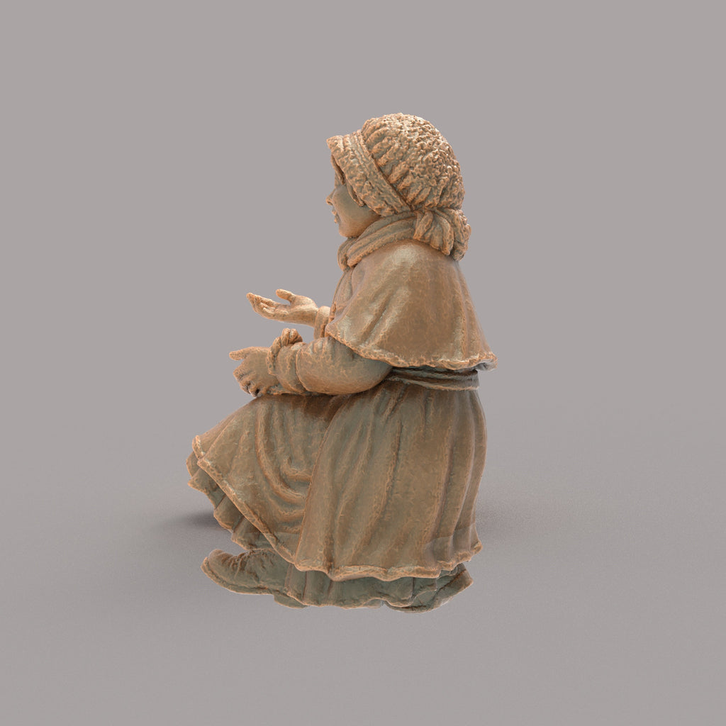 MM6012 Christmas Scenes - Girl Feeding Birds