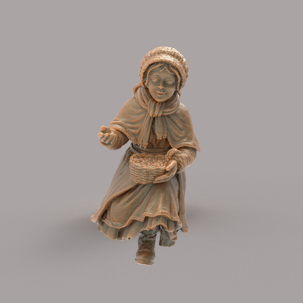 MM6012 Christmas Scenes - Girl Feeding Birds