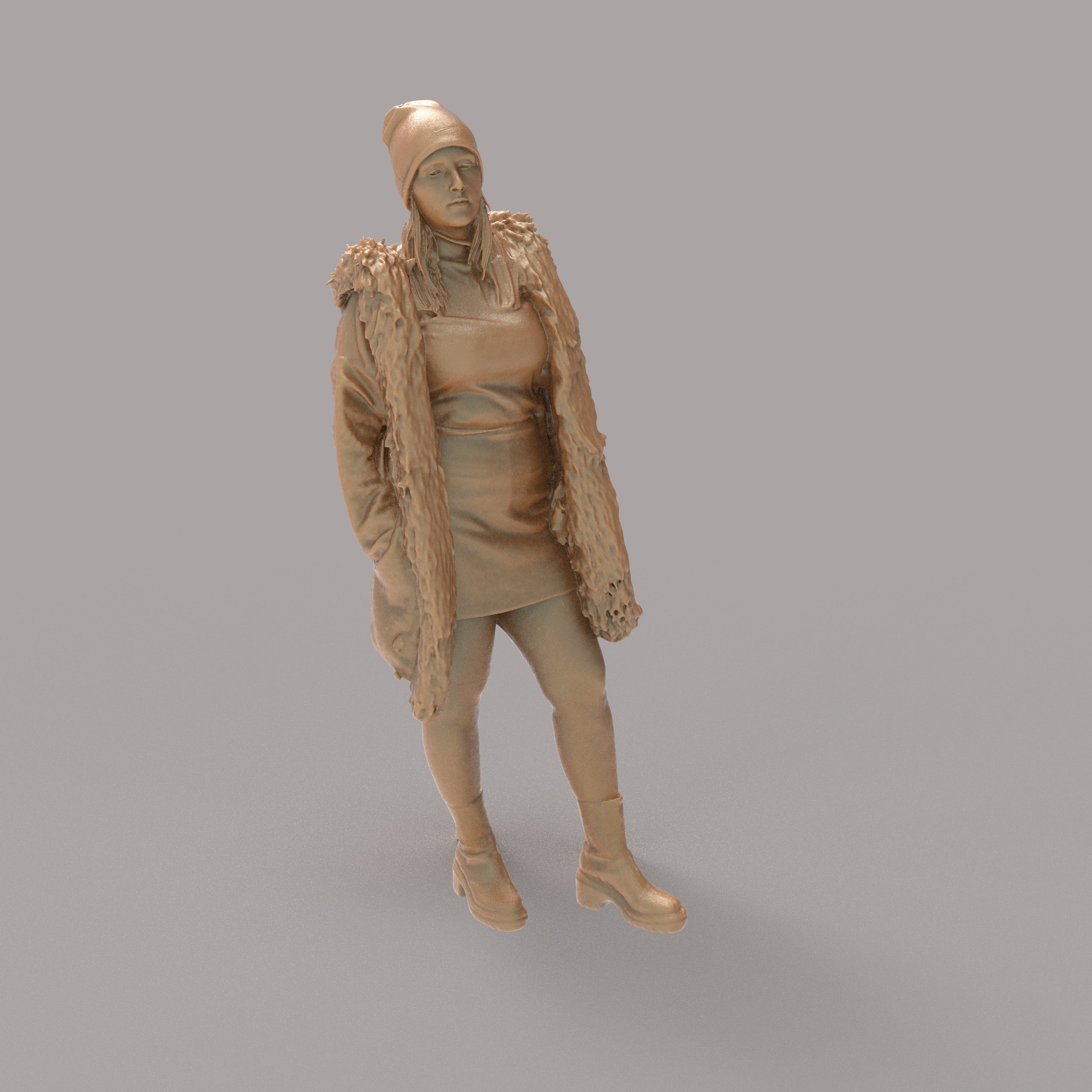 MM4161 Young Girl in Winter coat