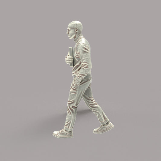MM4188 Bald Male Walking
