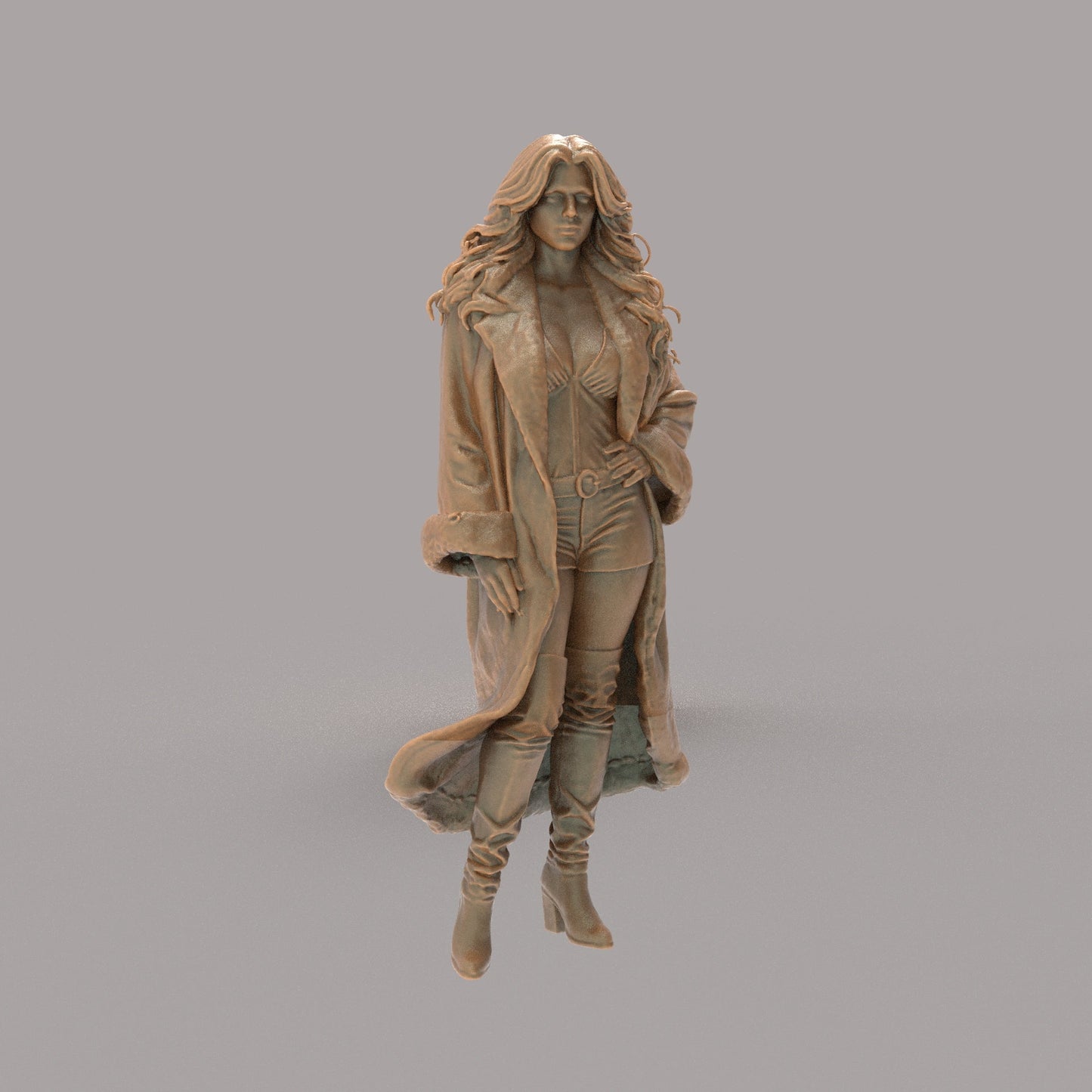 MM4288 Female Wearing Fur Coat