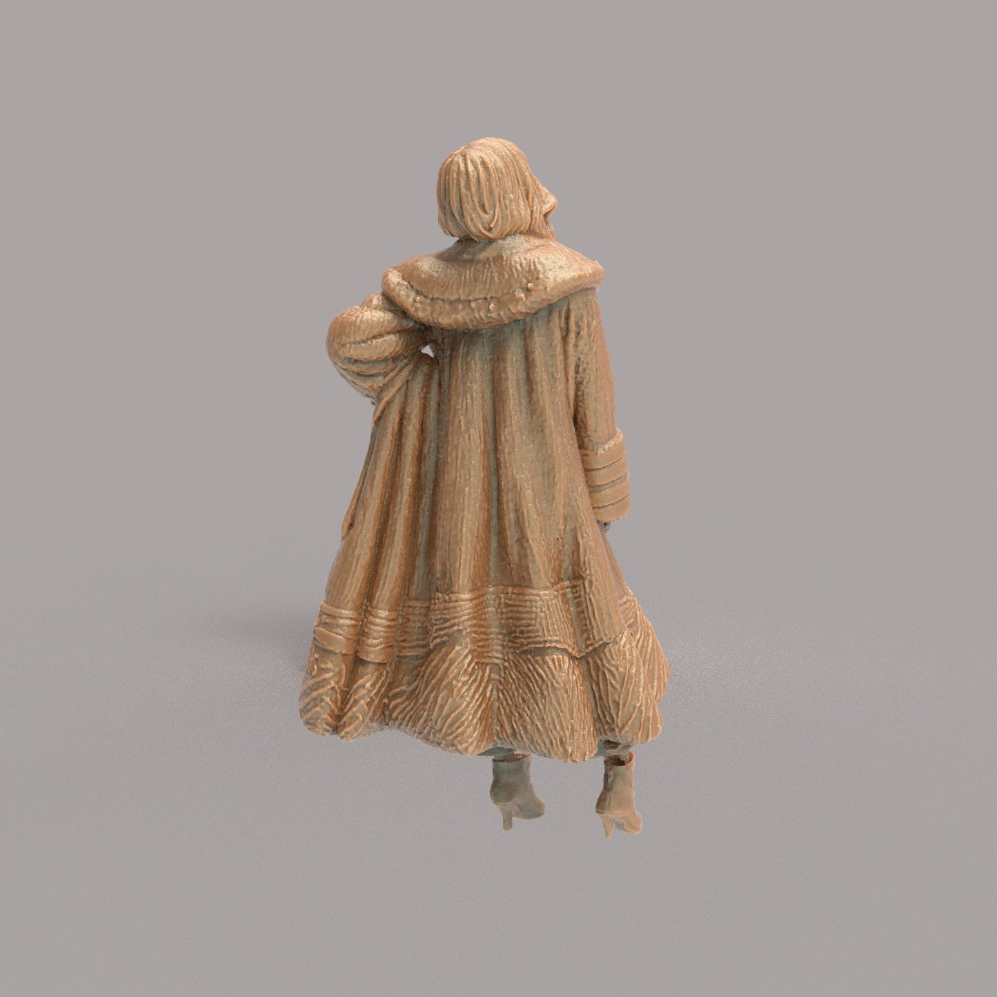 MM4289 Elegant Female Wearing Fur Coat