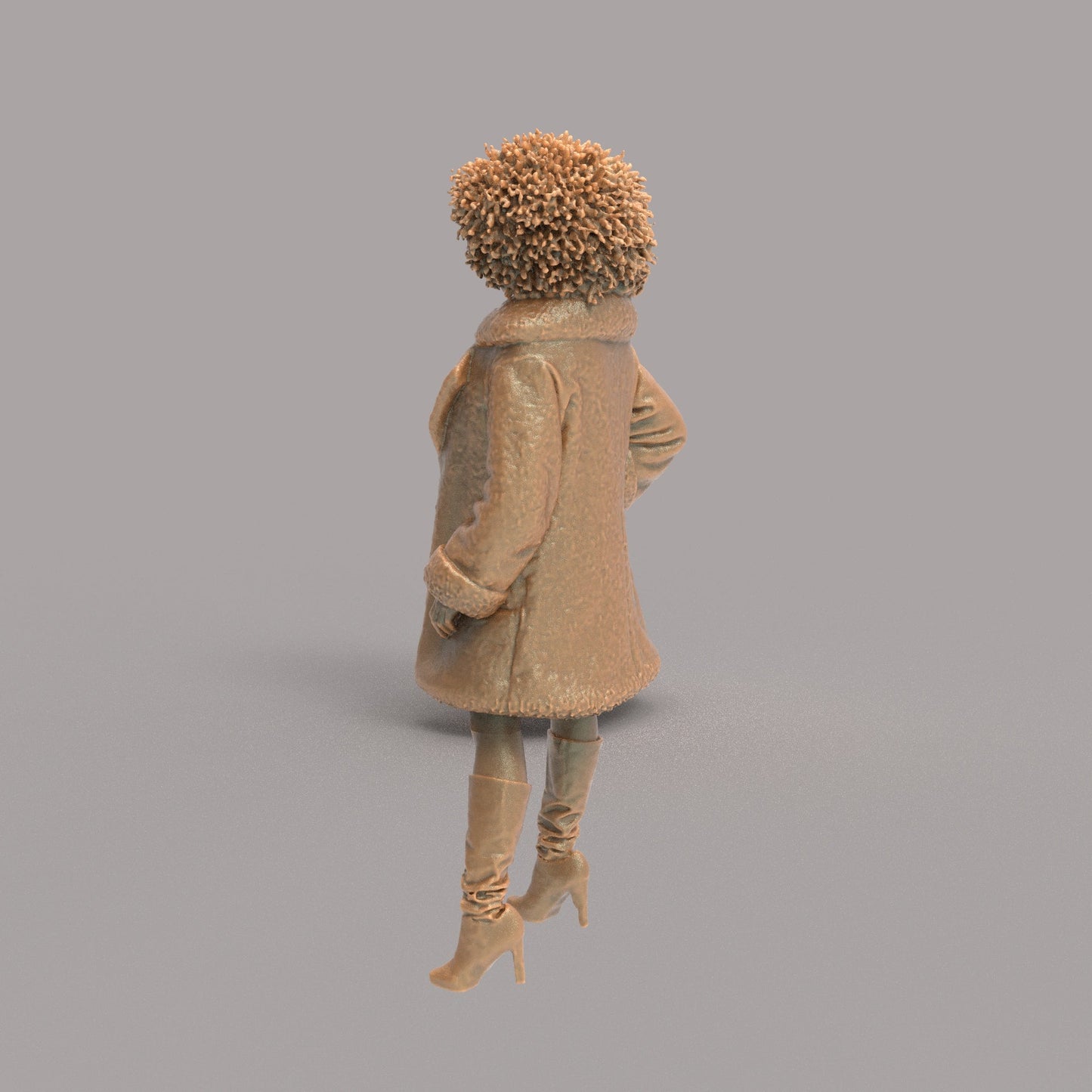 MM4291 Afro Girl in Suede Jacket