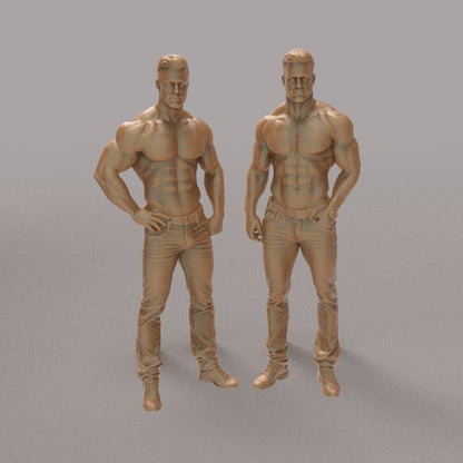 MM4328 2 Bare Chested Males