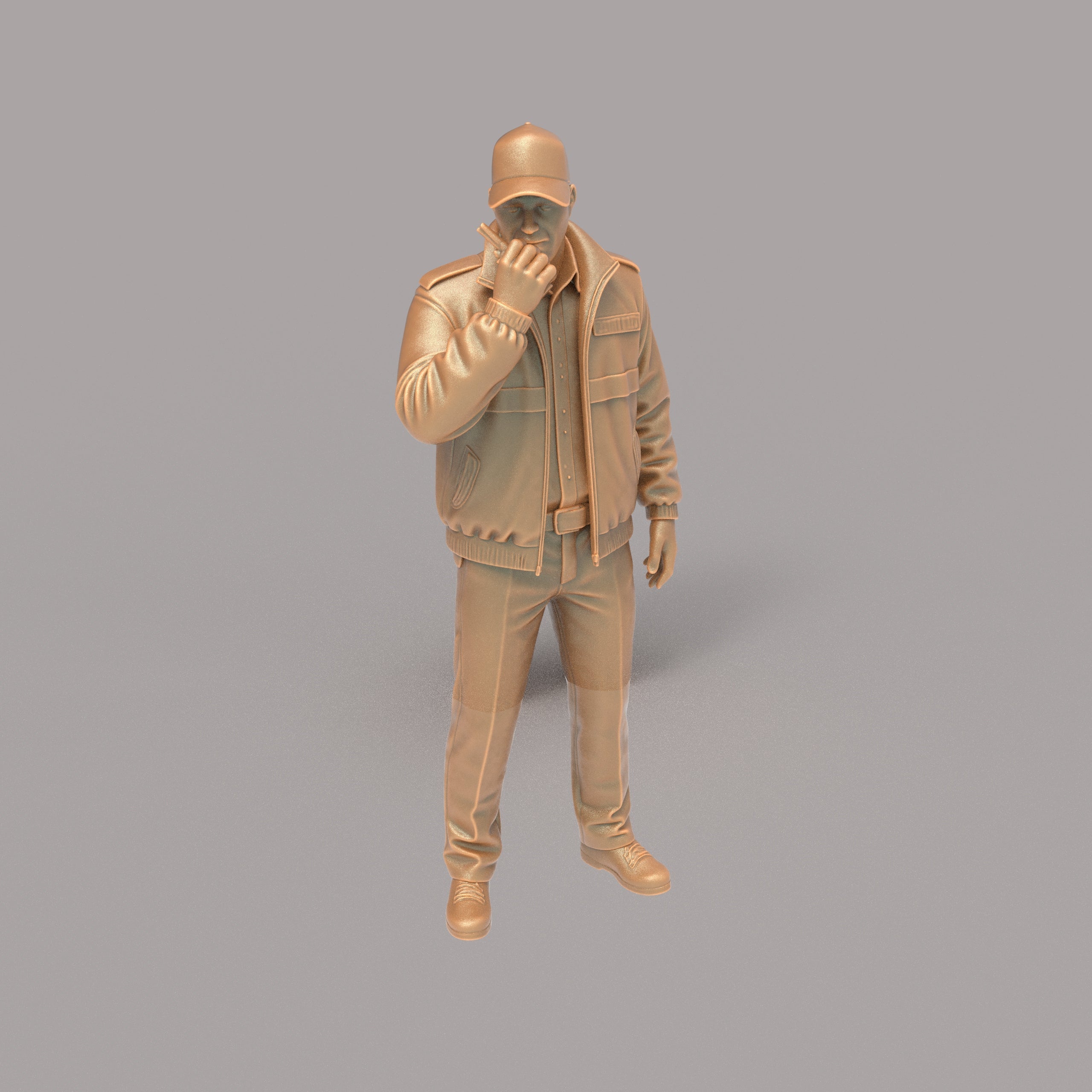 MM4332 Security Guard on Radio Figure