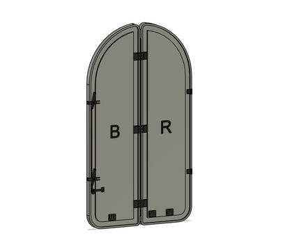 PJD103 Model Railway MK1 Coach End Door Blanks BR x 2