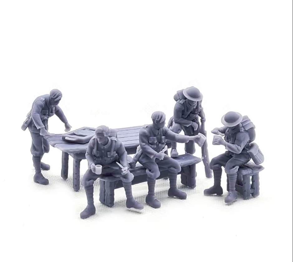 WW1 British Soldiers Eating/Resting