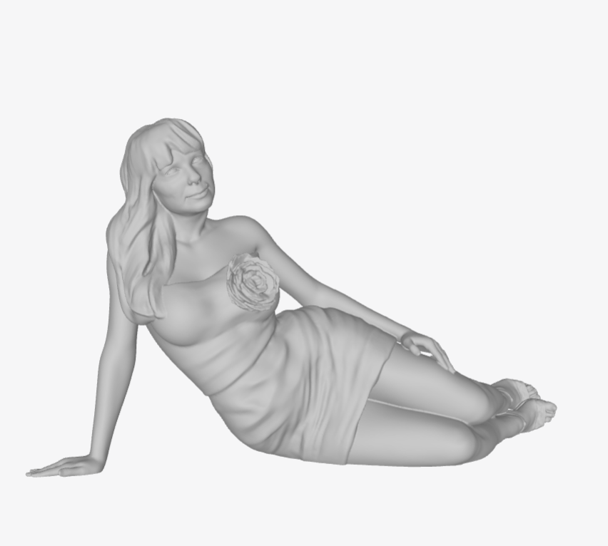 MM138 Young Girl Sitting on Floor in Short Dress