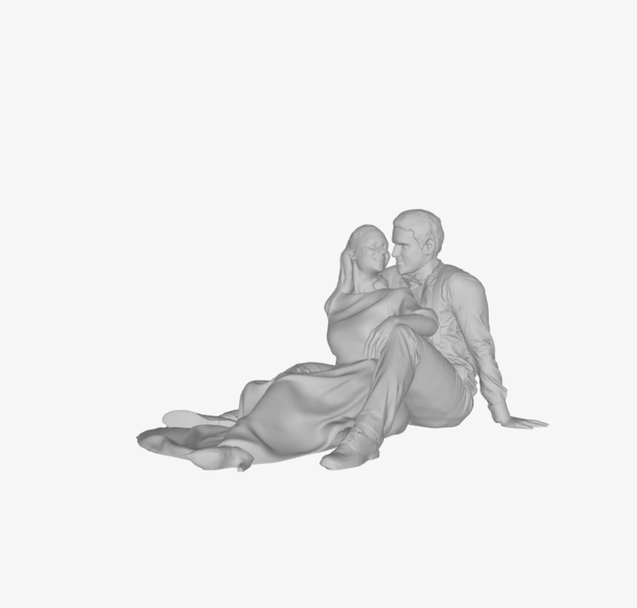 MM034 Sitting couple in love