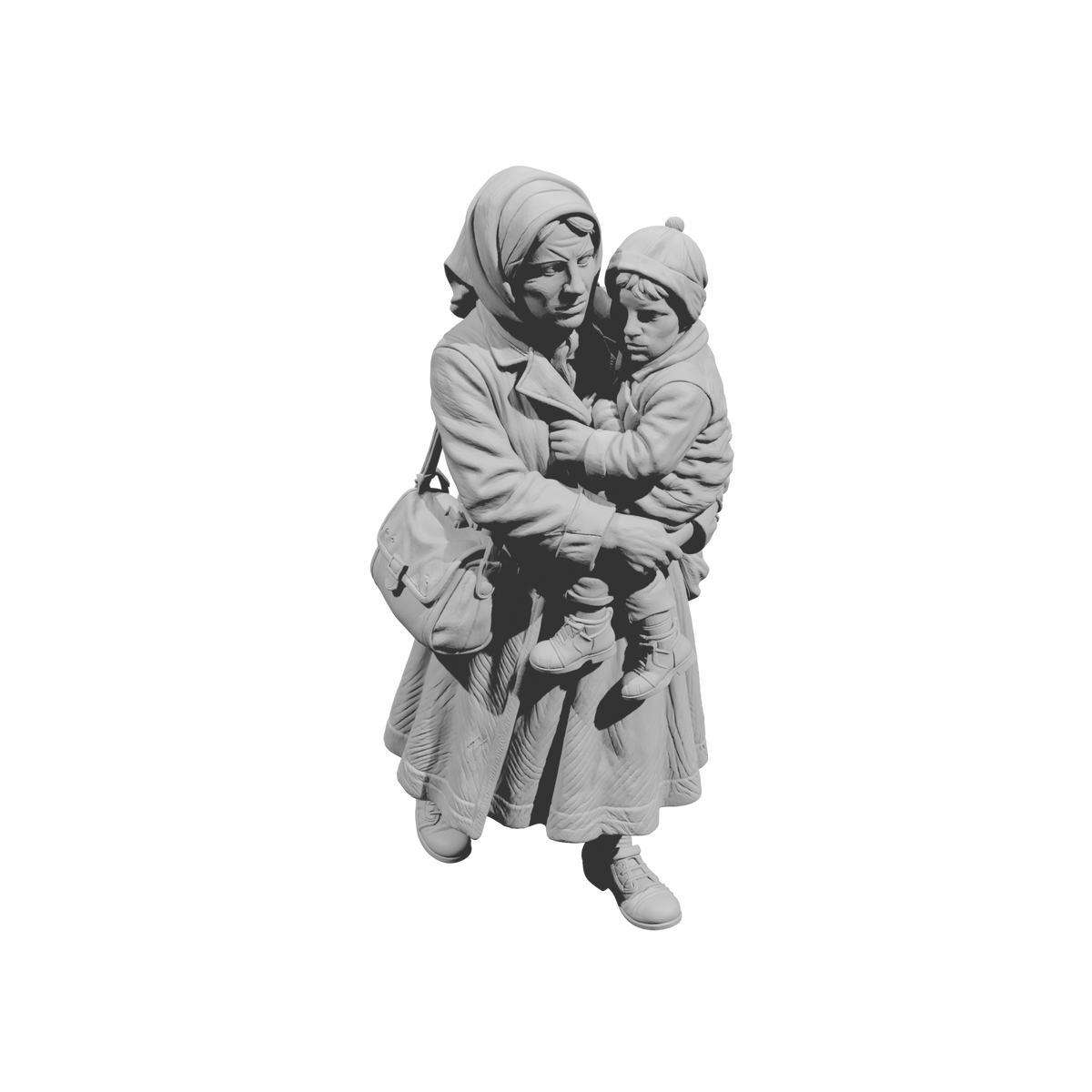 MM2263 WW2 France 1940s Refugees-10 Woman Carrying Child
