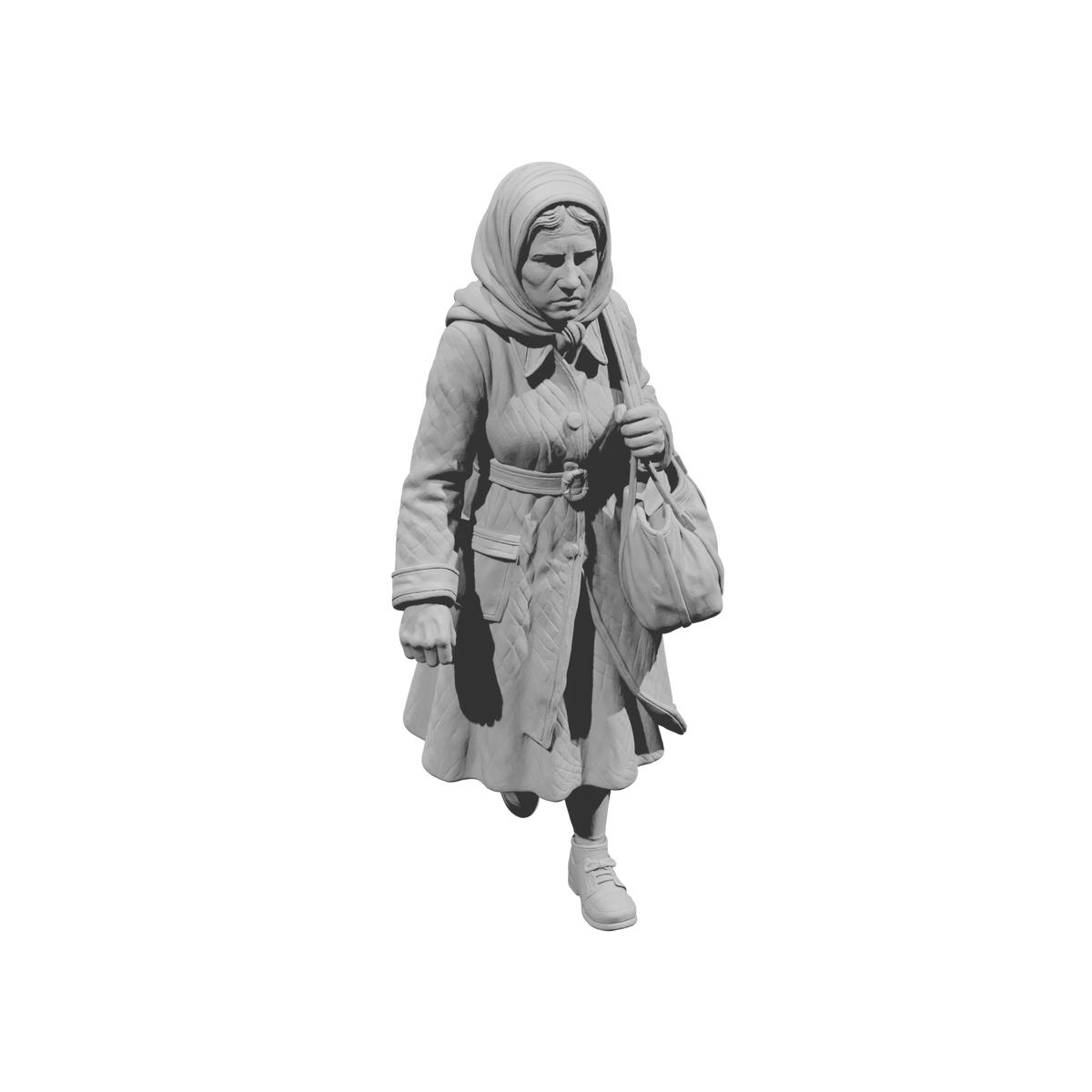 MM2255 WW2 France 1940s Refugees-2 Walking Woman with Handbag