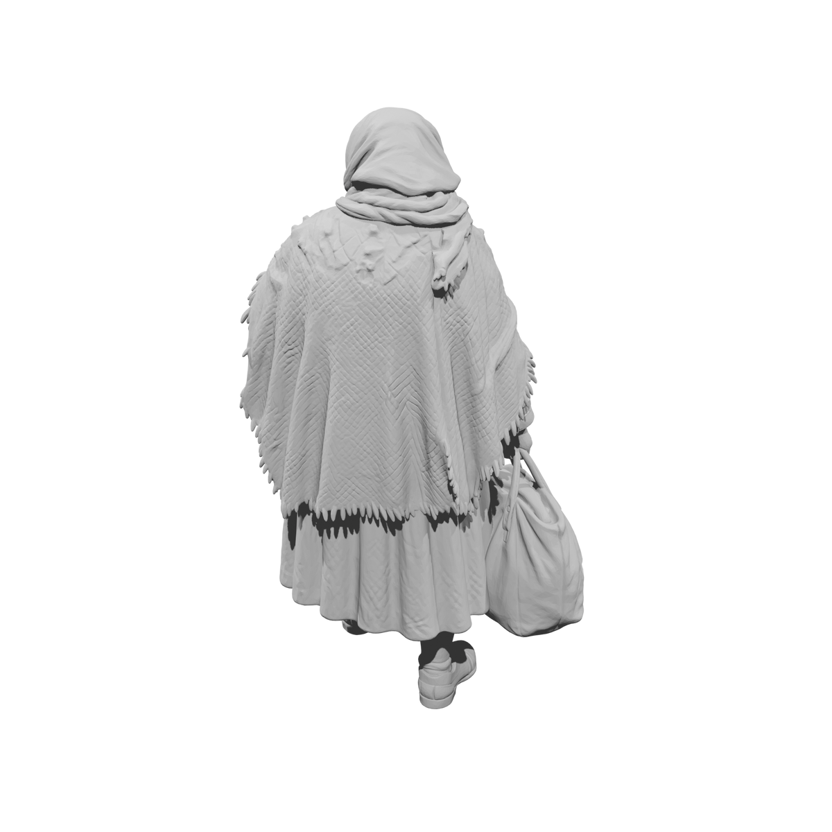 MM2258 WW2 France 1940s Refugees-5 Elderly Woman with Shawl