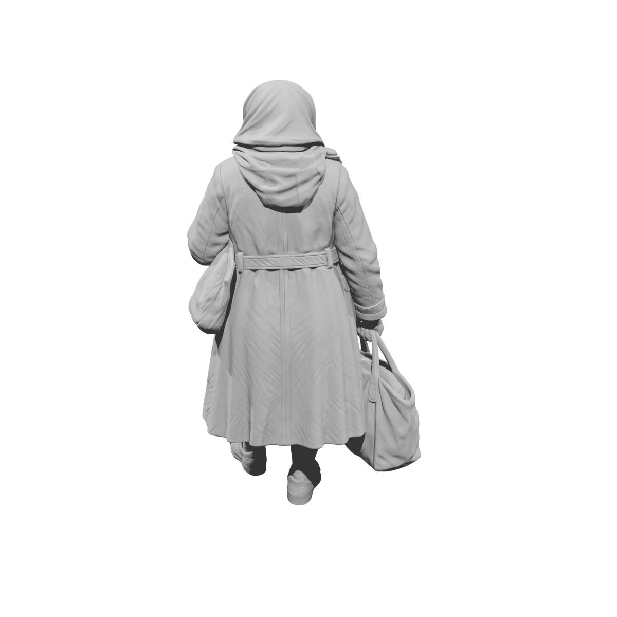 MM2260 WW2 France 1940s Refugees-7 Woman with Large Handbag