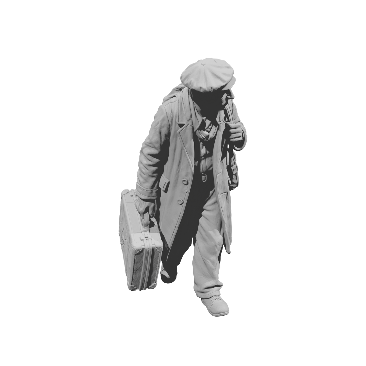 MM2261 WW2 France 1940s Refugees-8 Man with Pack and Suitcase