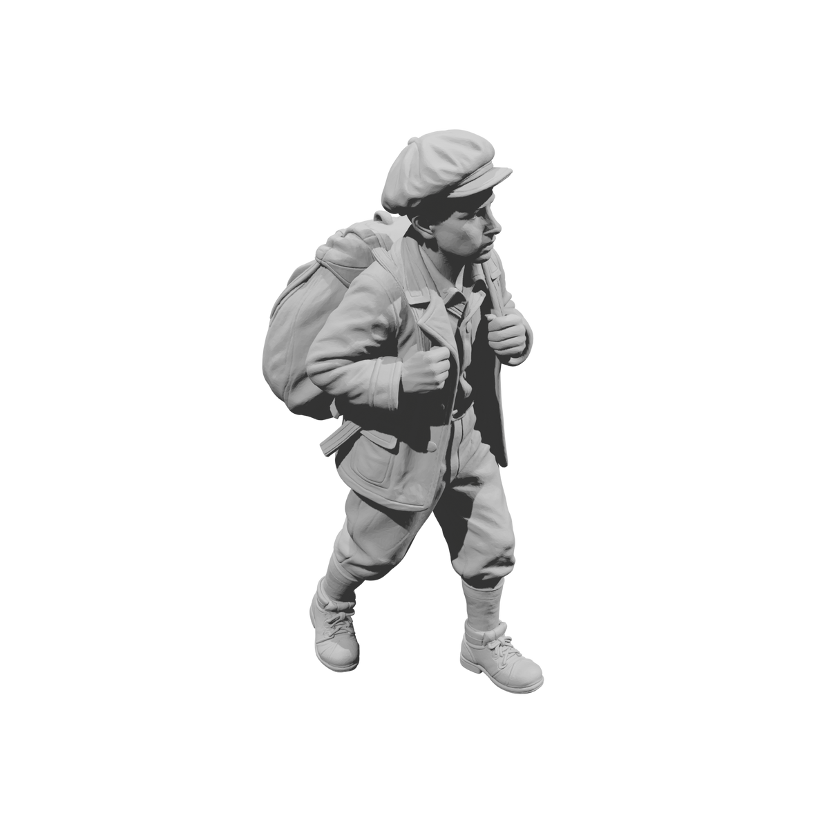 MM2262 WW2 France 1940s Refugees-9 Youth with Backpack