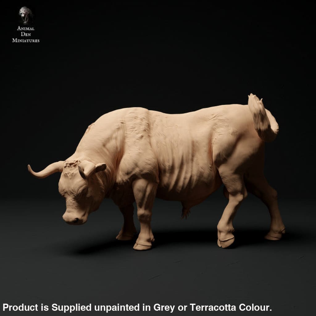 Adm1004 Red-Devon-Bull-Grazing Animal