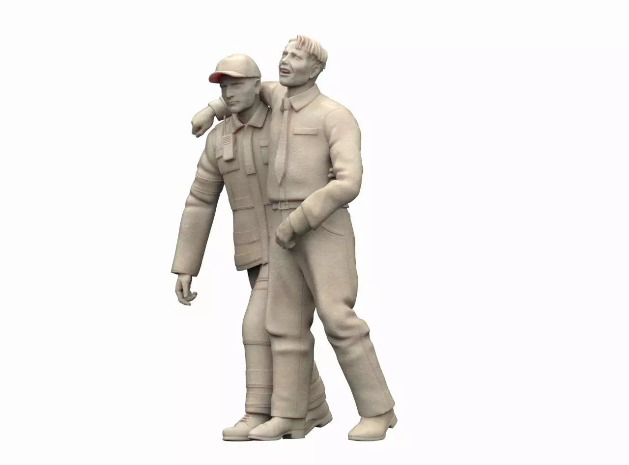 MM1309 Ambulance Crew Holding Casualty