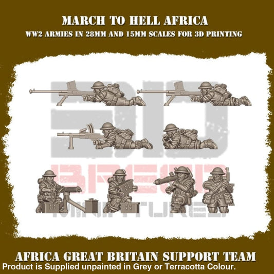 British Army Africa SUPPORT TEAM Figure