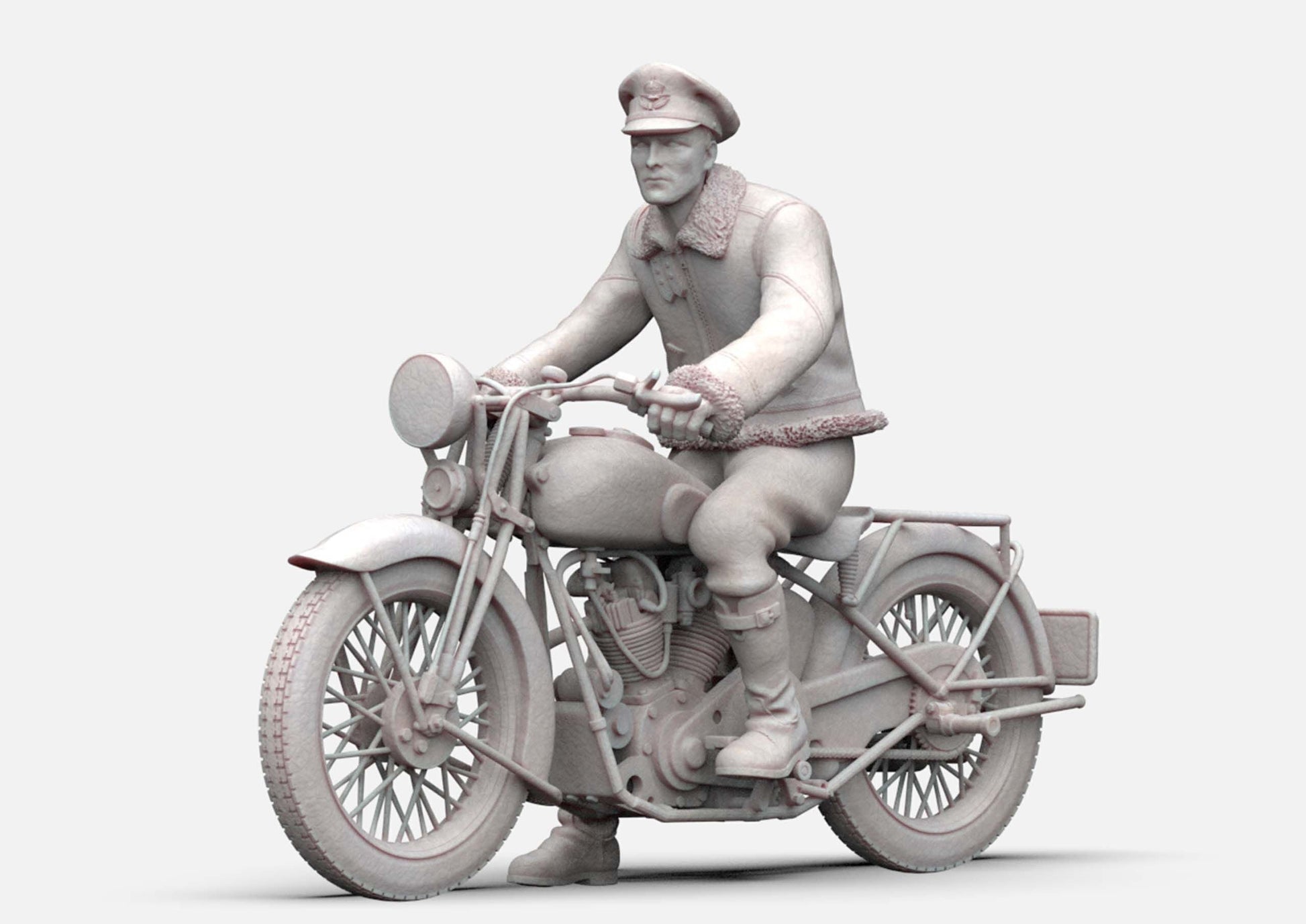 MM1154 WW2 RAF Pilot and Motorbike Figure