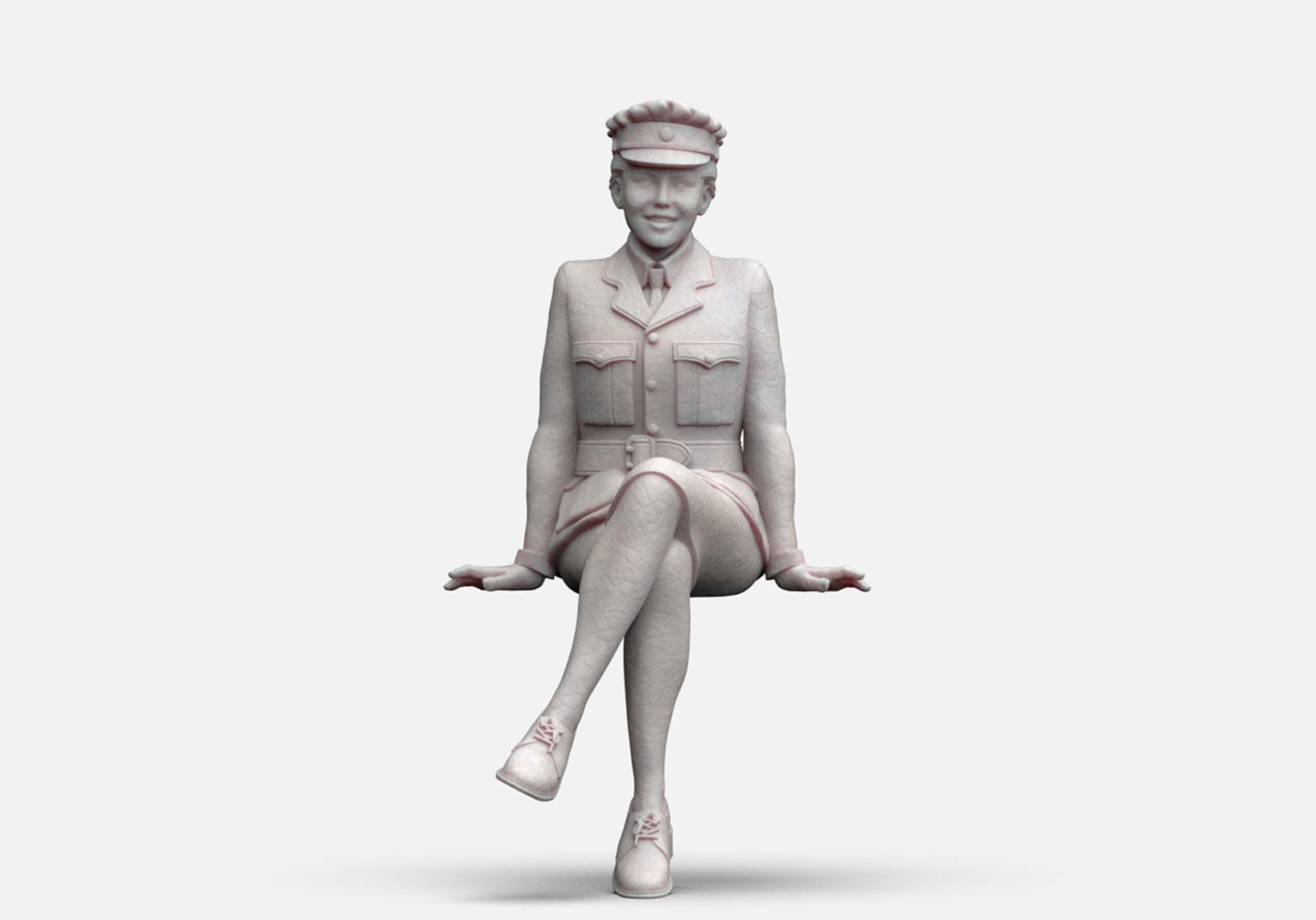 MM1154 WW2 RAF WAAF Sitting Figure