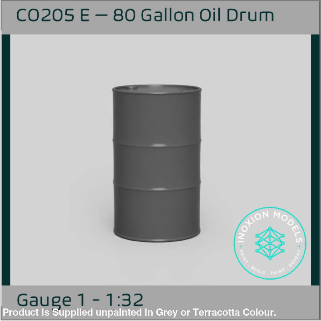 CO205 E – 80 Gallon Oil Drum 1:32 Scale Scale Model