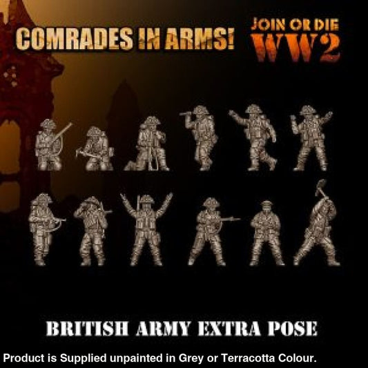 Comrades in Arms British Army Extra Poses 28mm 1:56 Figure
