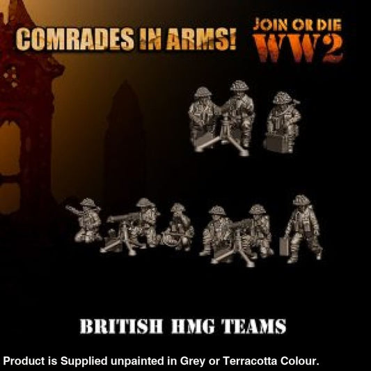 Comrades in Arms British Army HMG Team 28mm 1:56 Figure